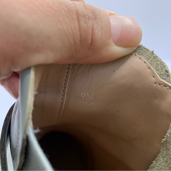 Linea Paolo Light Gray Leather FRESHTON High Hi Top Hidden Sneakers Sz 9M - Picture 8 of 10